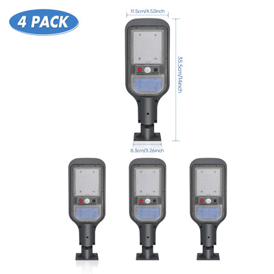 Lampe Solaire Détecteur Mouvement Télécommande 3 Modes Sécurité