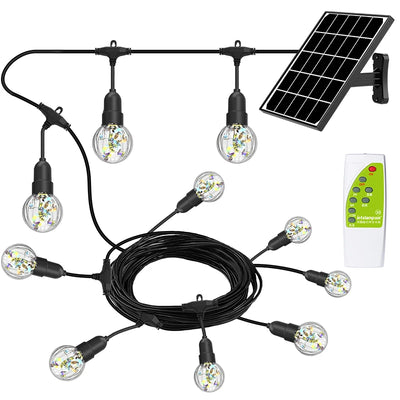 Guirlande Solaire Boules de Cristal Lanternes