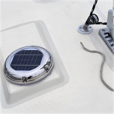 Ventilateur Solaire de Toit Inox 2,5W Ventilation Extraction Étanche