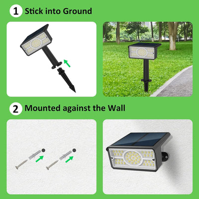 Projecteur Solaire Arbre LED 3000K IP65 Paysage Jardin