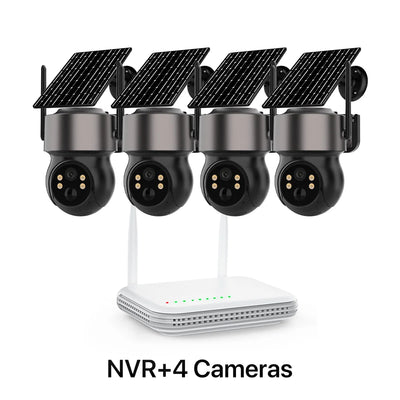 Kit 4 Caméras Solaires PTZ WiFi Sans Fil - vue 7