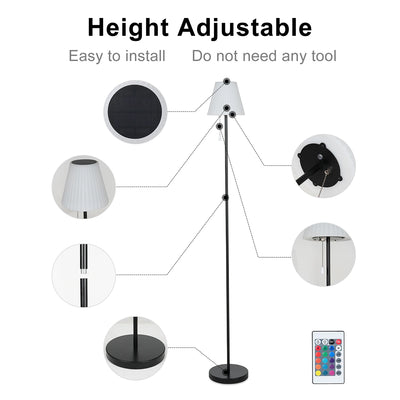 Lampadaire Solaire Extérieur Sans Fil avec Capteur de Lumière