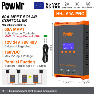 Régulateur de Charge Solaire MPPT PWM - vue 2