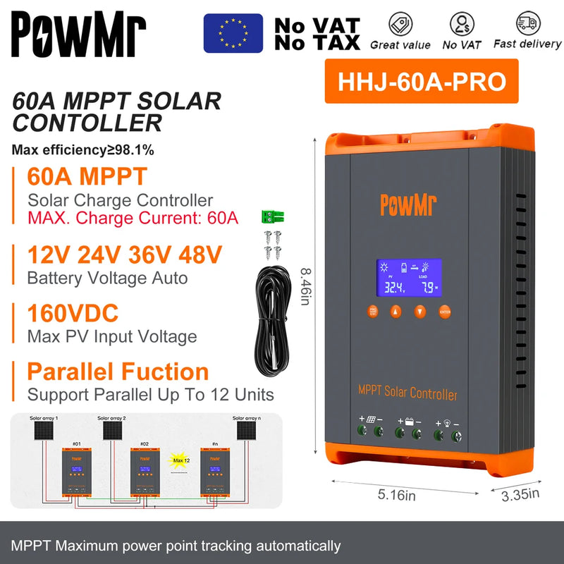 Régulateur de Charge Solaire MPPT PWM