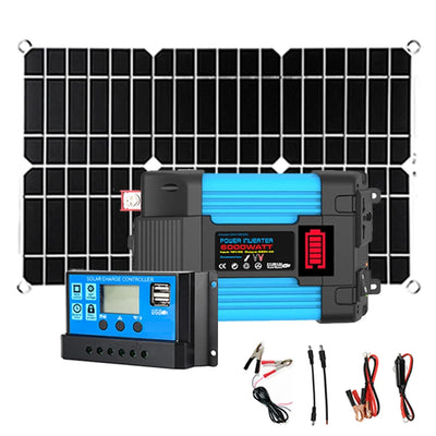 Kit Solaire Hors Réseau 6000W Panneau 200W Voiture