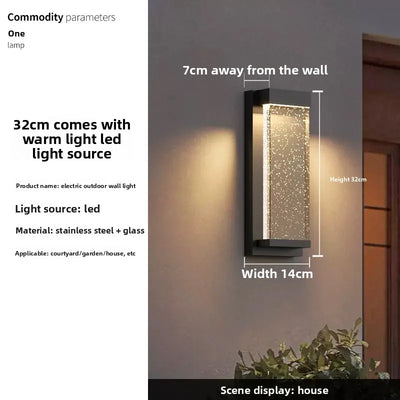 Applique Solaire Murale Extérieure Cristal Étanche