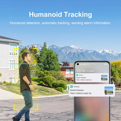 Caméra Surveillance Solaire PTZ 8MP 4G Wifi Étanche 4K Suivi