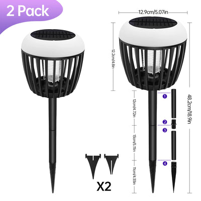 Lampe Solaire Anti-Moustique LED Imperméable Répulsif Jardin
