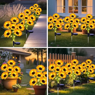 Lampe Solaire Tournesol Décorative pour Jardin et Pelouse