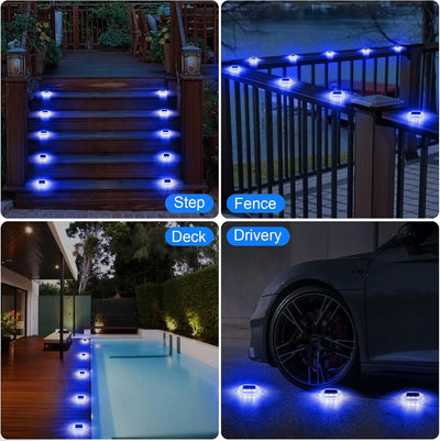 Spot Solaire Encastrable Extérieur IP65 Bleu Lot de 4
