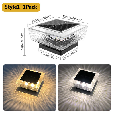 Lampe Solaire de Poteau de Clôture et Pilier Extérieur