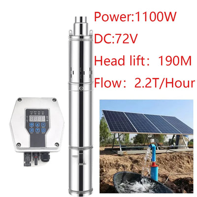 Pompe Solaire Puits Profond 750W à 1200W MPPT 2 T/h