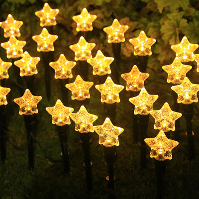 Guirlande Solaire LED Pelouse Jardin Étoile Boule Lune