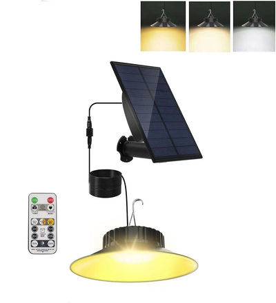 Lampe Solaire Suspendue 3 Couleurs avec Télécommande