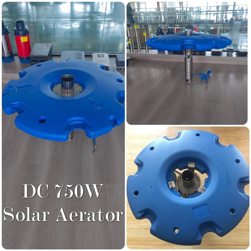 Aérateur d'Étang Solaire Flottant 1 HP pour Bassin et Barrage