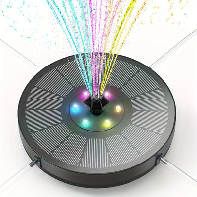 Pompe Fontaine Solaire LED 6,5W Bain d'Oiseaux Décoration Jardin