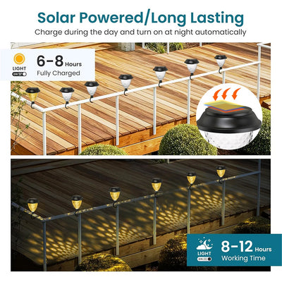 Lot de 8 Lampes Solaires de Piscine et Clôture IP65