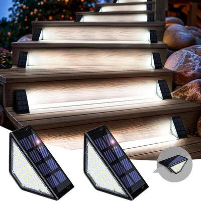 Lampes Solaires d'Escalier 24 LED Porche et Porte d'Entrée, Pack Imperméable