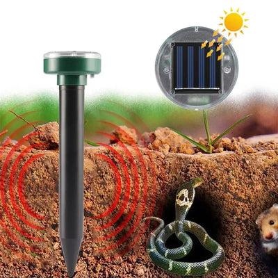 Répulsif Solaire Ultrason Anti-Taupes et Rongeurs à Vibration