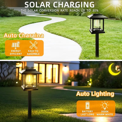 Lanterne Solaire Extérieur Blanc Chaud Économique