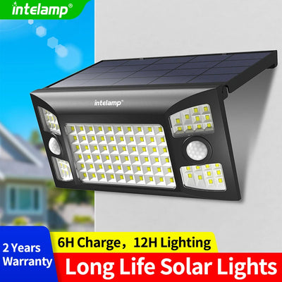 Lampe Solaire 4000mAh Longue Durée Double Capteur Mouvement
