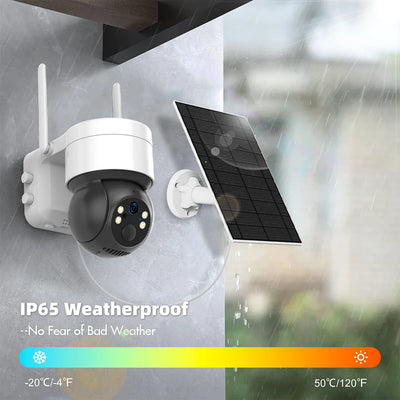 Caméra Solaire de Surveillance WiFi 4G PTZ Extérieure - vue 6