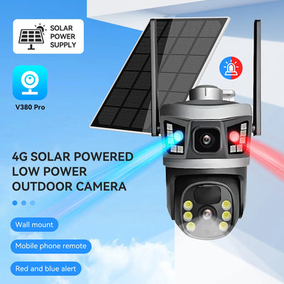 Caméra de Surveillance Solaire 4G Double Objectif - vue 2