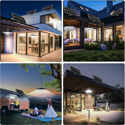 Lampe Solaire Suspendue avec Télécommande 180 LED Détecteur de Mouvement