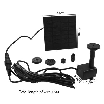 Kit Fontaine Solaire Miniature 1,4 W pour Jardin