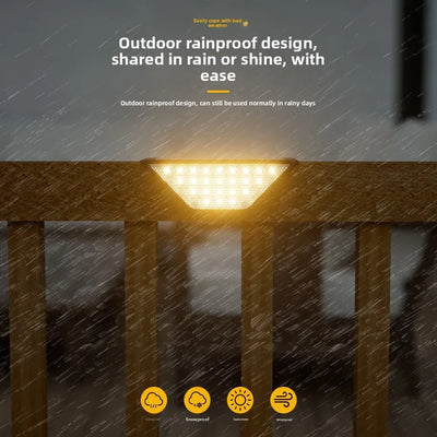 Lampe Solaire d'Escalier Triangulaire 12 Lumens, Sans Câblage