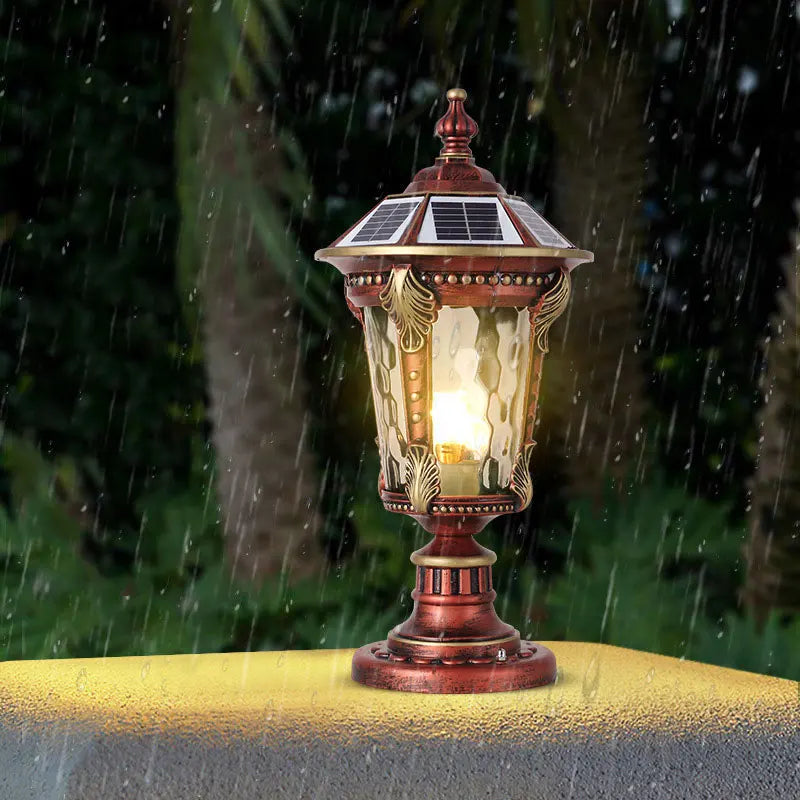 Lampe Solaire de Pilier et Poteau Extérieure
