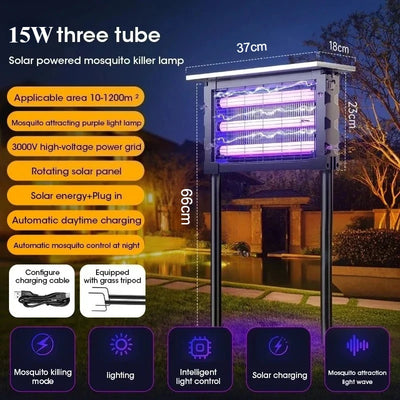 Destructeur d'Insectes Solaire JOYINLED Anti-Moustique 15 W ou 40 W