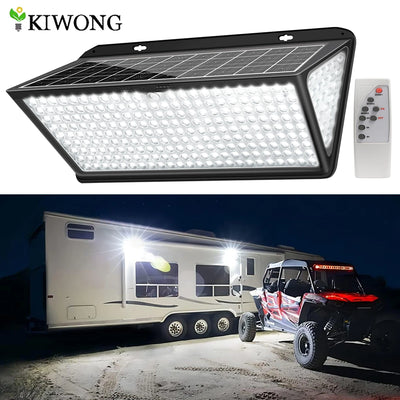 Projecteur Solaire Mural 258 LED Détecteur Mouvement IP65
