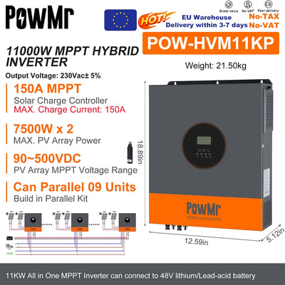 Onduleur Solaire Hybride MPPT WiFi - vue 7