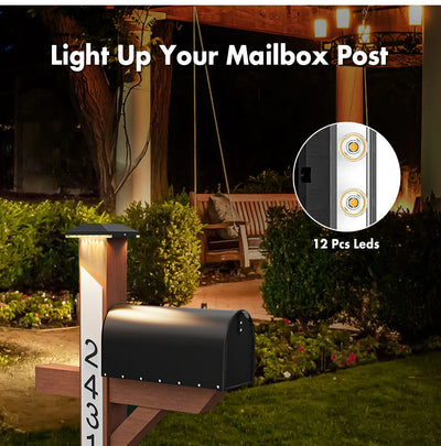 Lampe Solaire Extérieur Capuchon de Poteau Noir 4x4 Clôture