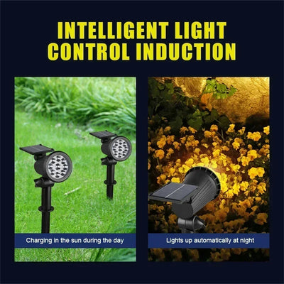 Projecteur Solaire Extérieur 9 LED Orientable à Piquet IP65