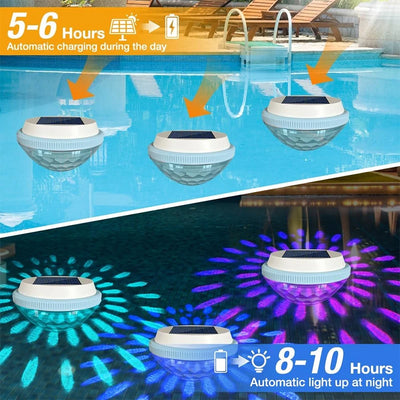 Lampe Solaire Flottante de Piscine et Étang LED RGB
