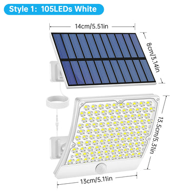 Projecteur Solaire LED Détecteur de Mouvement Étanche Extérieur
