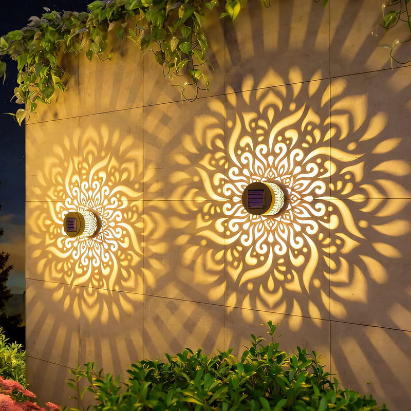 Projecteur Solaire Mandala Tournesol Mural pour Jardin