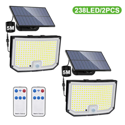 Projecteur Solaire LED 318 Détecteur Mouvement Extérieur