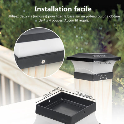 Lampe Solaire Décoration Jardin Étanche IP65 Clôture Mur