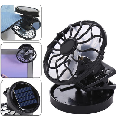 Ventilateur Solaire à Clipser Portable Voyage et Pêche