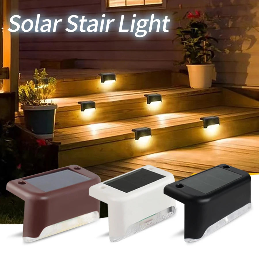 Lampe Solaire de Marche Escalier 3 Coloris, Lumière Multicolore ou Blanche