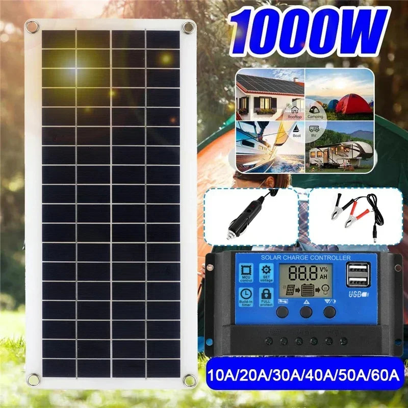 Panneau Solaire 12V Monocristallin avec Contrôleur