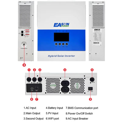 Onduleur Solaire Hybride 6,5 kW MPPT 48V Parallèle
