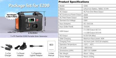Générateur Solaire Portable 200W 172Wh - vue 10