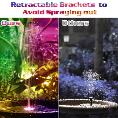 Pompe de Fontaine Solaire LED 5,5W avec Accumulateur Intégré