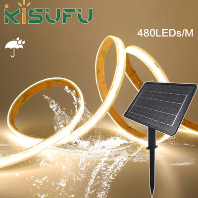 Ruban LED Solaire Extérieur COB 480 Diodes Étanche IP65