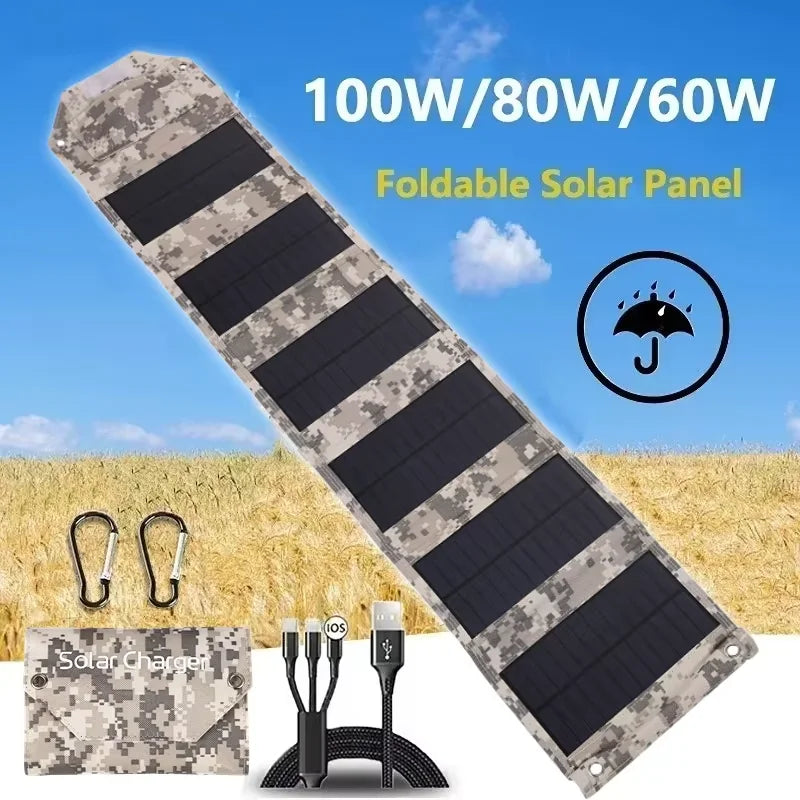 Panneau Solaire Pliable 60W 80W 100W Camping