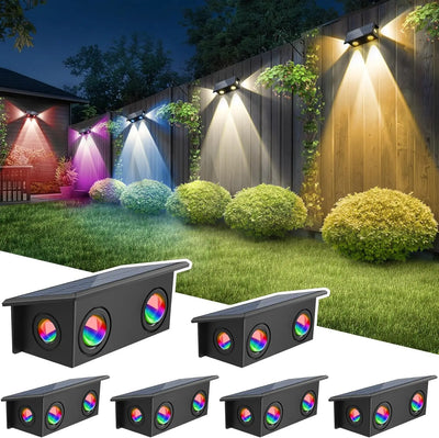 Applique Murale Solaire RGB Extérieure Clôture Patio IP65
